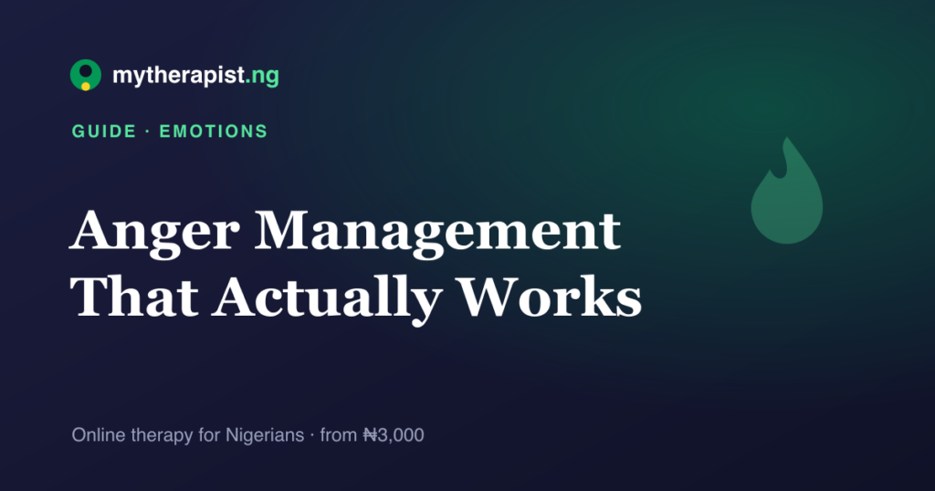 An illustration representing calming anger and finding control — Mytherapist.ng