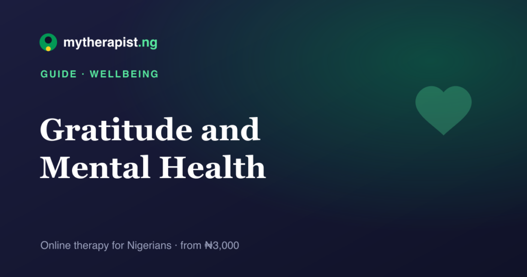 A heart illustration representing gratitude and mental health — Mytherapist.ng
