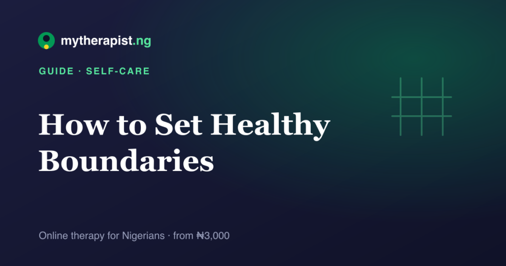 An illustration representing setting healthy personal boundaries — Mytherapist.ng