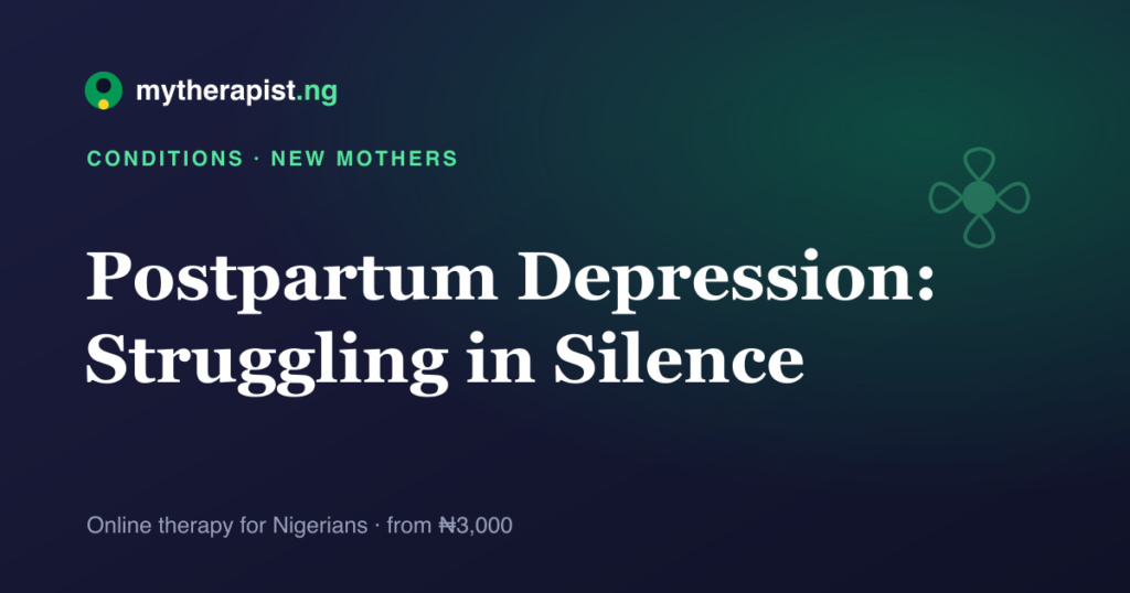 A gentle flower-bloom illustration representing recovery from postpartum depression — Mytherapist.ng
