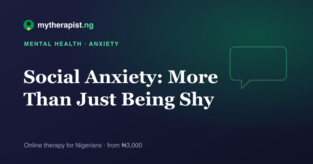 An illustration representing social anxiety and fear of judgement — Mytherapist.ng